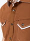 Рубашка коричневая с кармашками | 6325298 | фото 5