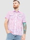 Рубашка светло-розовая с принтом | 6325302