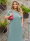 Сукня-бохо фісташкового кольору з принтом | 6325917 | фото 2