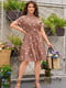 Сукня А-силуету кольору мокко у горох | 6325920 | фото 3