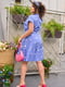 Сукня А-силуету синя у горох | 6325921 | фото 2