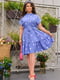 Платье А-силуэта синее в горох | 6325921 | фото 4