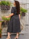Сукня А-силуету чорна у горох | 6325927 | фото 2