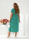 Сукня А-силуету зелена з квітковим принтом | 6325945 | фото 4