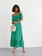 Сукня А-силуету зелена з принтом | 6307914 | фото 5