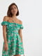 Сукня А-силуету зелена в квітковий принт | 6325989 | фото 3