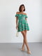 Сукня А-силуету зелена в квітковий принт | 6325989 | фото 5
