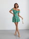 Сукня А-силуету зелена в квітковий принт | 6325989 | фото 7