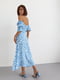 Сукня-сорочка блакитна з принтом | 6326002 | фото 2