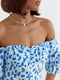 Платье-рубашка голубое с принтом | 6326002 | фото 4