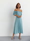 Сукня-сорочка синя з принтом | 6326003 | фото 6
