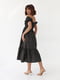 Сукня А-силуету чорна у горошок | 6326015 | фото 2