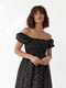 Сукня А-силуету чорна у горошок | 6326015 | фото 3