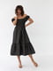 Сукня А-силуету чорна у горошок | 6326015 | фото 4