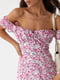 Платье А-силуэта в цветочный принт | 6326017 | фото 4