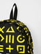 Рюкзак черно-желтый в принт | 6326409 | фото 2