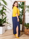 Сукня А-силуету жовто-блакитна | 6327221 | фото 3