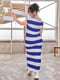 Платье-футляр сине-белое в полоску | 6327298 | фото 2