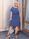Сукня-футляр синя | 6327514