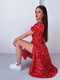 Платье А-силуэта красное в цветочный принт | 6327525 | фото 4