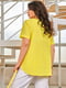 Блуза желтая с принтом льняная | 6327631 | фото 3