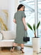 Сукня А-силуету кольору хакі | 6327724 | фото 2