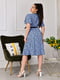 Платье А-силуэта голубое в принт | 6327725 | фото 5