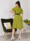 Сукня А-силуету зелена в принт | 6327726 | фото 5