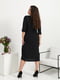 Сукня А-силуету чорна з принтом | 6327745 | фото 3