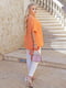 Блуза персикового цвета с принтом | 6327776 | фото 3
