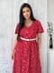 Сукня-сорочка червона в принт | 6327792 | фото 4