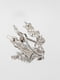 Брошь «Цветущий тризуб»» (серебряный с родием) | 6327875 | фото 3