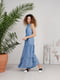 Сукня А-силуету сіро-блакитна | 6327935 | фото 3