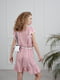 Сукня А-силуету кольору пудри з принтом | 6327967 | фото 4