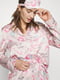Рубашка розовая с принтом пижамная | 6328161 | фото 2