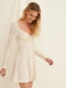 Платье А-силуэта молочного цвета | 6328289 | фото 3