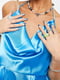 Платье А-силуэта синее | 6328937 | фото 3
