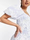 Платье белое в цветочный принт | 6328990 | фото 4