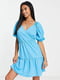 Платье А-силуэта голубое | 6329080 | фото 3