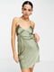 Сукня у білизняному стилі зелена | 6329266 | фото 2