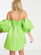 Платье А-силуэта зеленое | 6329617 | фото 2