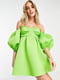 Платье А-силуэта зеленое | 6329617 | фото 4