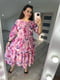 Сукня А-силуету рожева в принт | 6327605 | фото 2
