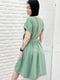 Сукня А-силуету оливкового кольору | 6329700 | фото 2