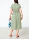 Сукня А-силуету фісташкового кольору | 6329715 | фото 5