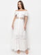 Платье А-силуэта  белое | 6330076