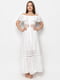 Платье А-силуэта  белое | 6330076 | фото 3