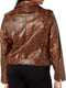 Куртка шкіряна коричнева в принт | 6330326 | фото 2
