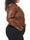 Куртка кожаная коричневая в принт | 6330326 | фото 5