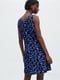 Сукня А-силуету синя в принт | 6330515 | фото 2